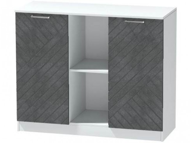 Комод №4 Иннэс-7, Белый/Бетон графит фото