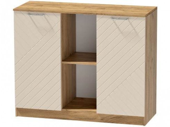 Комод №4 Иннэс-7, Белый/Тирамису матовый фото