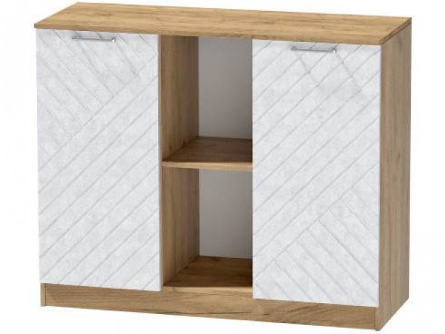 Комод №4 Иннэс-7, Крафт золотой/Бетон снежный фото