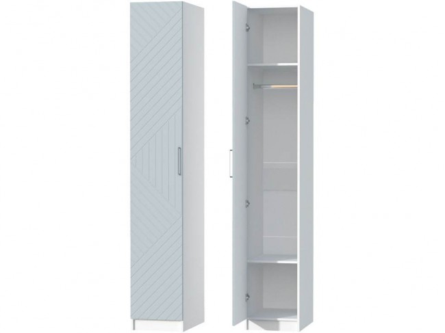 Шкаф-пенал №1 Иннэс-7 - Белый/Монблан Р-856 фото