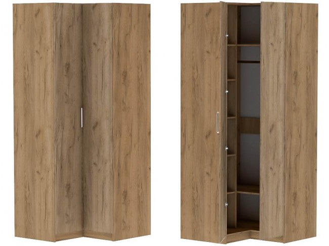 Шкаф угловой Иннэс-7 - Дуб крафт золотой фото