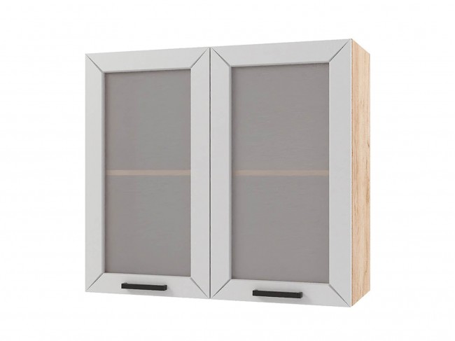 Шкаф навесной Альфа со стеклом 800х720х300 фото