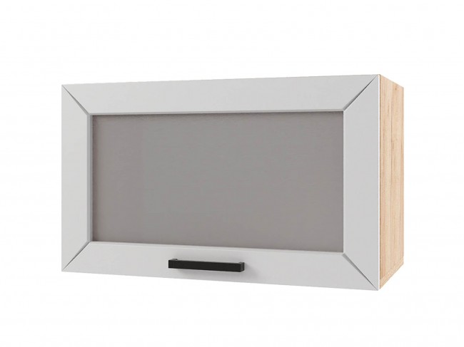 Шкаф навесной Альфа горизонтальный со стеклом 600х360х300 фото