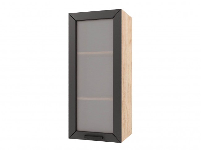 Шкаф навесной Альфа высокий со стеклом 400х920х300 фото