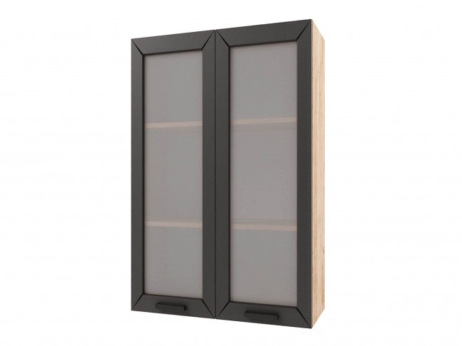 Шкаф навесной Альфа высокий со стеклом 600х920х300 фото