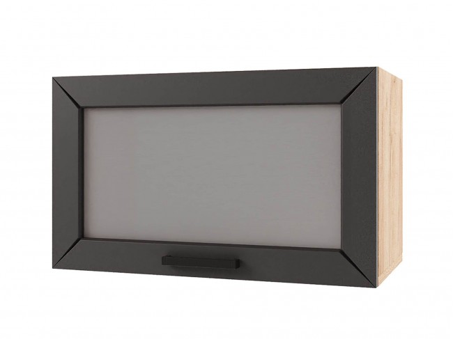 Шкаф навесной Альфа горизонтальный со стеклом 600х360х300 фото