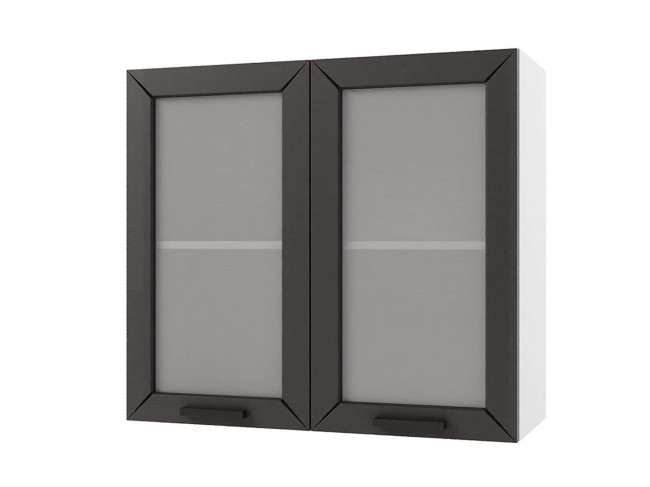 Шкаф навесной Альфа со стеклом 800х720х300 фото