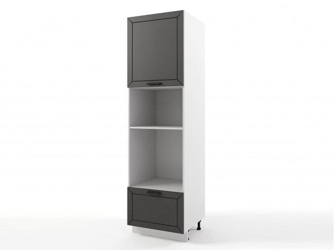 Шкаф-пенал напольный Альфа с нишами 600х2140х576 фото
