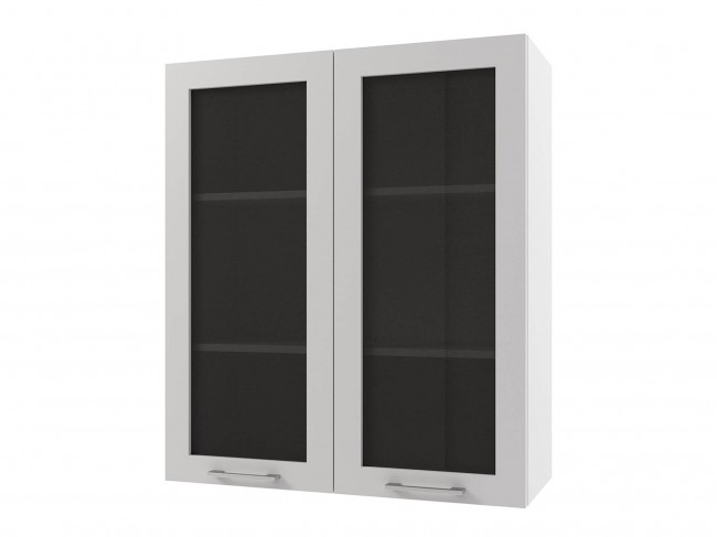 Шкаф навесной Катрин высокий со стеклом 800х920х300 фото