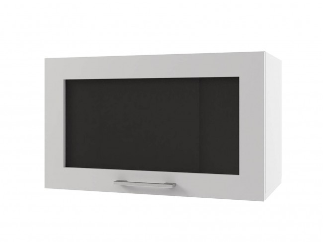 Шкаф навесной Катрин горизонтальный со стеклом 600х358х300 фото