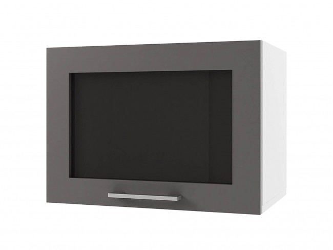 Шкаф навесной Катрин горизонтальный со стеклом 500х358х300 фото