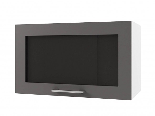 Шкаф навесной Катрин горизонтальный со стеклом 600х358х300 фото