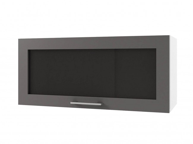 Шкаф навесной Катрин горизонтальный со стеклом 800х358х300 фото