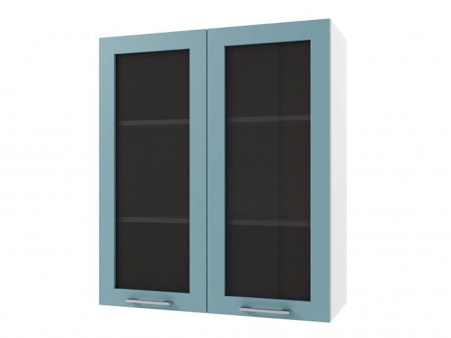 Шкаф навесной Катрин высокий со стеклом 800х920х300 фото