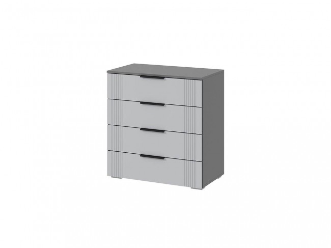 Комод Альмерия КМ-800, Серый графит, Бархат серый фото