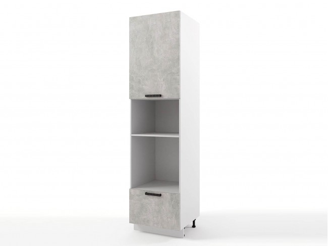 Шкаф-пенал напольный Пасаденна с нишами высокий 600х2340х576 фото