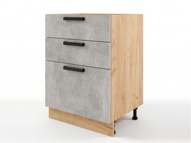 Шкаф напольный Пасаденна с 3-мя ящиками 600х820х476 фото