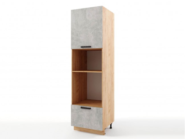 Шкаф-пенал напольный Пасаденна с нишами высокий 600х2340х576 фото