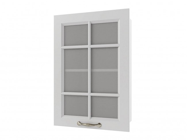 Шкаф навесной Мария со стеклом 400х720х300 Белый/ Белый фото