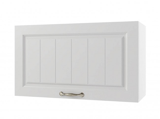 Шкаф навесной Мария горизонтальный высокий 800х460х300 Белый/ Бе фото