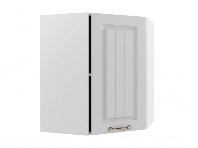 Шкаф навесной Мария угловой 600х600х720х300 Белый/ Белый фото