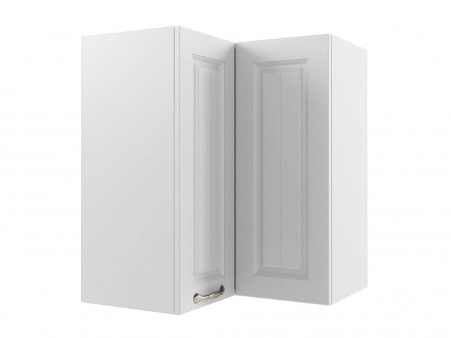 Шкаф навесной Мария угловой пенал 600х720х600 Белый/ Белый фото