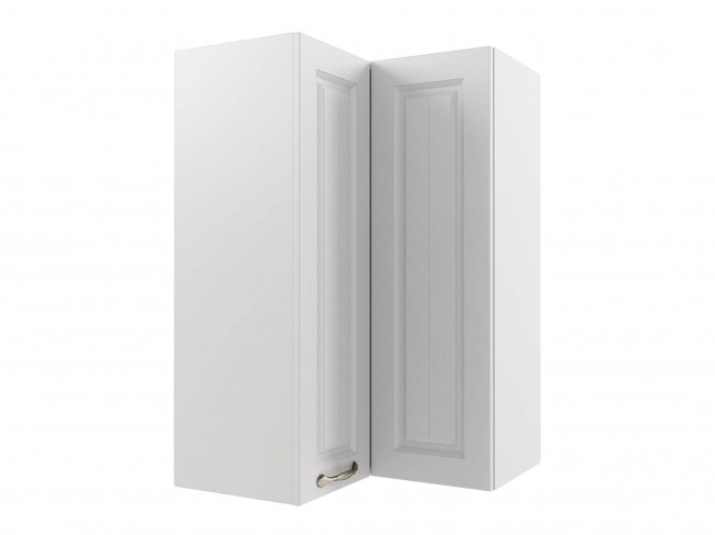 Шкаф навесной Мария угловой пенал высокий 600х920х600 Белый/ Бел фото