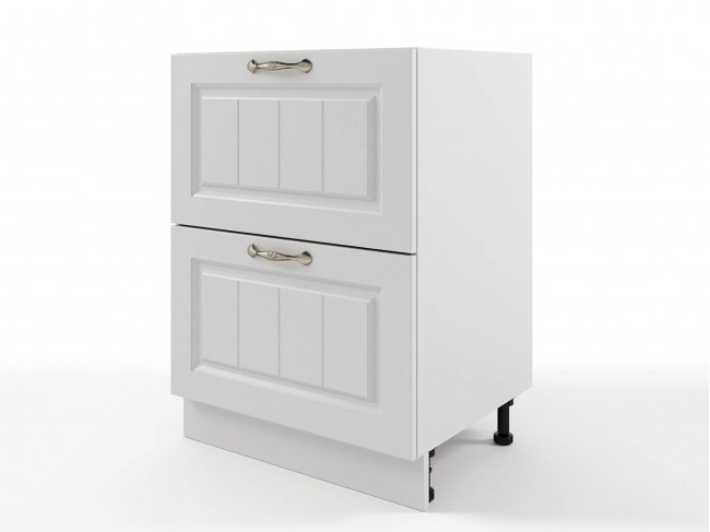 Шкаф напольный Мария с 2-мя ящиками 600х820х476 Белый/ Белый фото