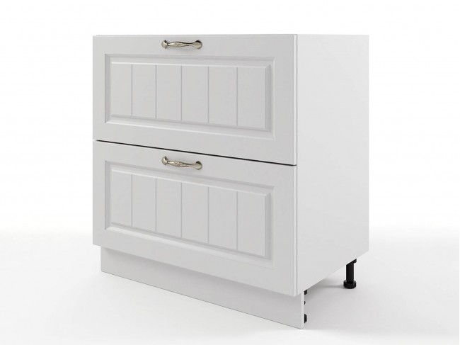 Шкаф напольный Мария с 2мя ящиками 800х820х476 Белый/ Белый фото