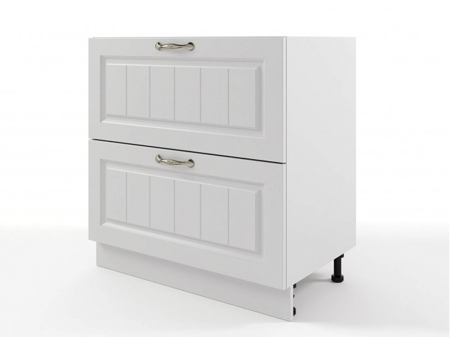 Шкаф напольный Мария с ящиками 800х820х476 Белый/ Белый фото