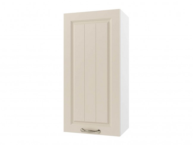 Шкаф навесной Мария высокий 450х920х300 Крем/ Белый фото