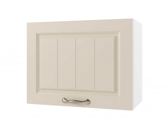 Шкаф навесной Мария горизонтальный высокий 600х460х300 Крем/ Бел фото