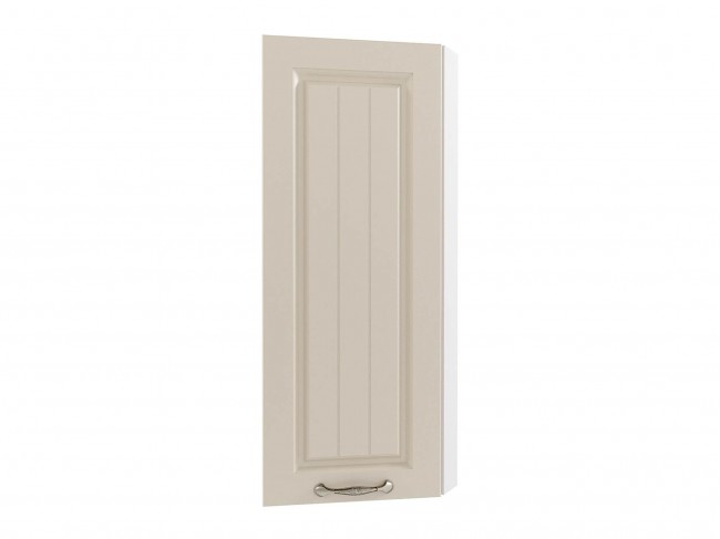 Шкаф навесной Мария торцевой высокий 300х920х300 Крем/ Белый фото