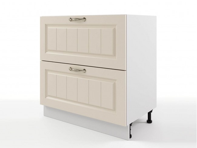 Шкаф напольный Мария с ящиками 800х820х476 Крем/ Белый фото
