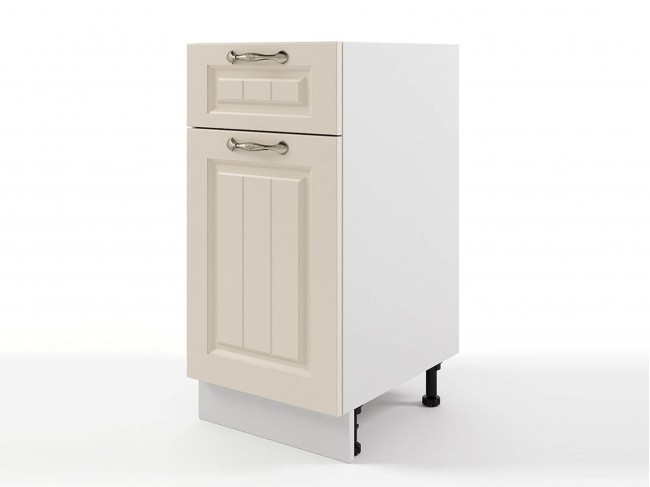 Шкаф напольный Мария с 1 ящиком 400х820х476 Крем/ Белый фото