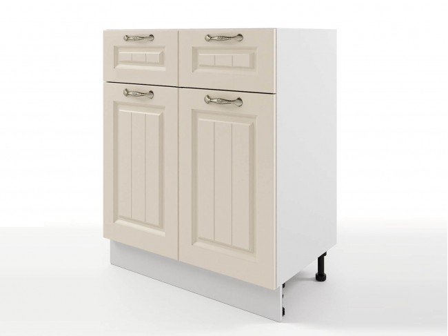 Шкаф напольный Мария с 1 ящиком 600х820х476 Крем/ Белый фото