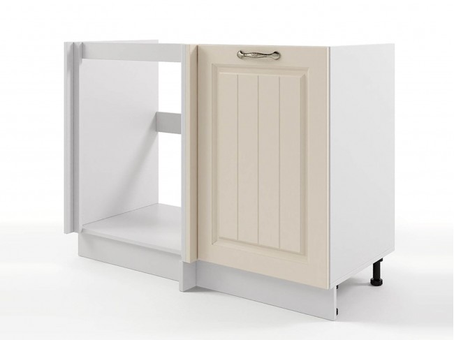 Шкаф напольный Мария угловой 890х820х476 Крем/ Белый фото