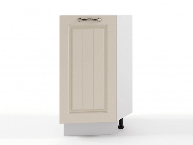 Шкаф торцевой напольный Мария 300х820х540 Крем/ Белый фото