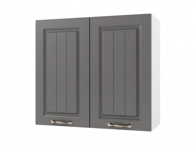 Шкаф навесной Мария 800х720х300 Графит/ Белый фото