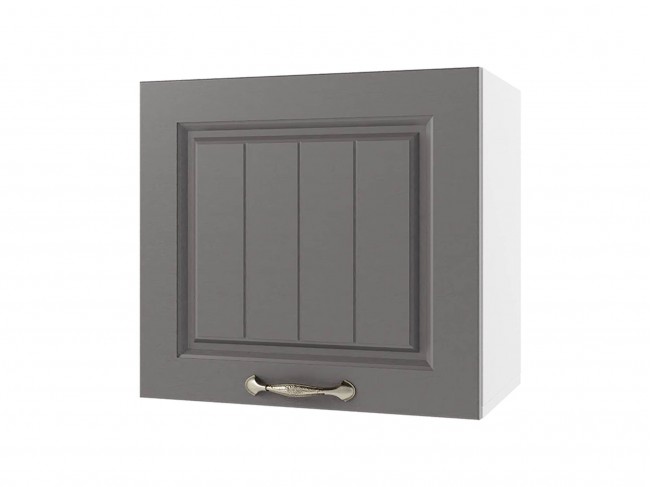 Шкаф навесной Мария горизонтальный высокий 500х460х300 Графит/ Б фото