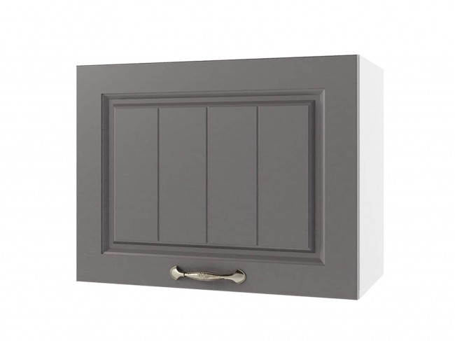 Шкаф навесной Мария горизонтальный высокий 600х460х300 Графит/ Б фото