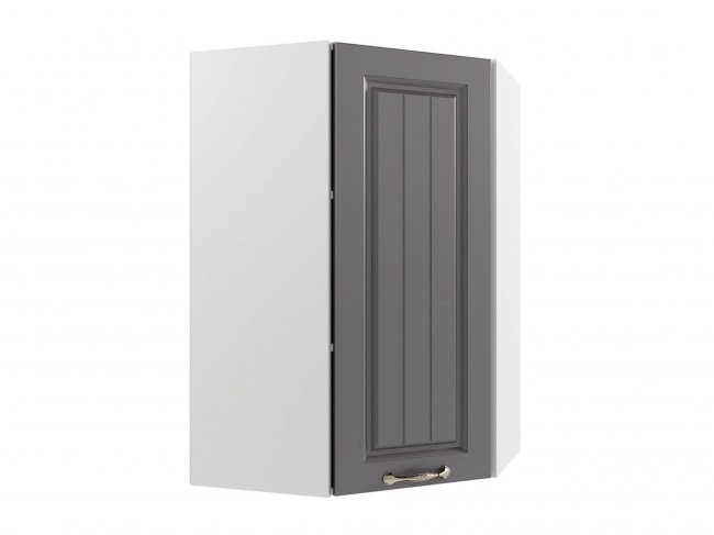 Шкаф навесной Мария угловой высокий 600х920х600 Графит/ Белый фото