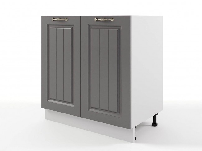 Шкаф напольный Мария 800х820х476 Графит/ Белый фото