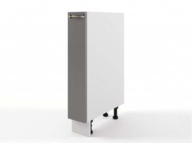 Шкаф напольный Мария бутылочница 150х820х495 Графит/ Белый фото