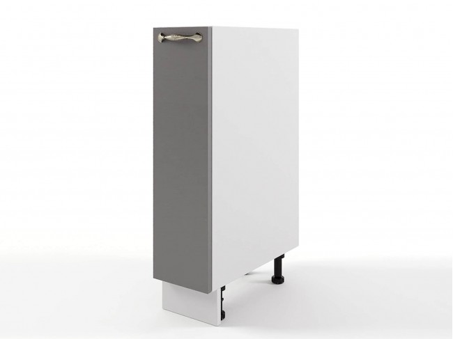 Шкаф напольный Мария бутылочница 200х820х495 Графит/ Белый фото