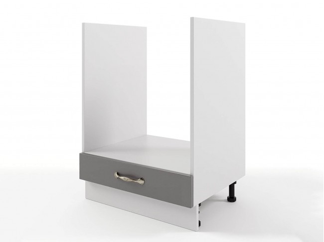 Шкаф напольный Мария духовой 600х816х476 Графит/ Белый фото