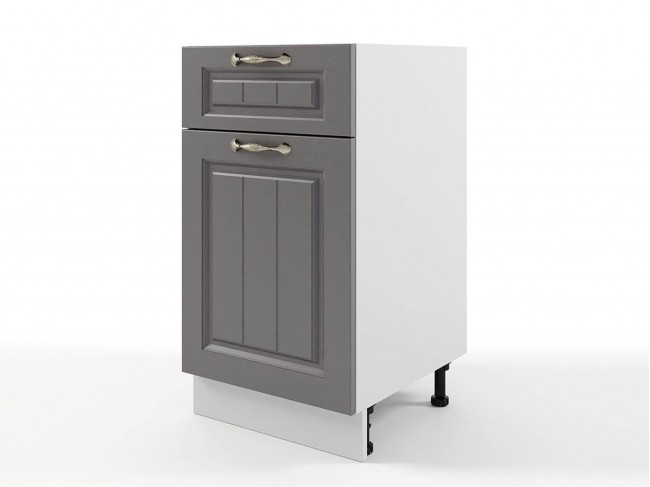 Шкаф напольный Мария с 1 ящиком 500х820х476 Графит/ Белый фото