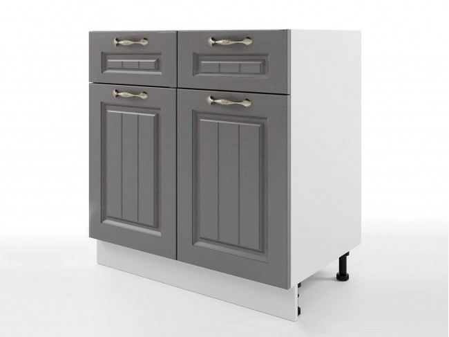 Шкаф напольный Мария с 1 ящиком 800х820х476 Графит/ Белый фото