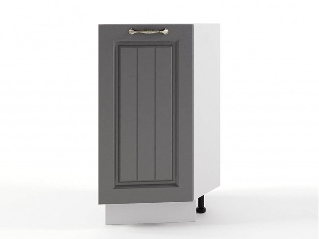 Шкаф торцевой напольный Мария 300х820х540 Графит/ Белый фото