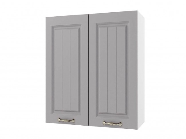 Шкаф навесной Мария 600х720х300 Сталь/ Белый фото